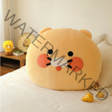 카카오프렌즈 춘식이 캐릭터 얼굴형태 모찌 대형 쇼파 의자 등받이 봉제 쿠션 낮잠 베개 9378