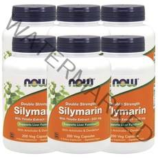 나우푸드 실리마린 밀크 시슬 추출물 300mg 베지 캡슐, 200개입, 6개