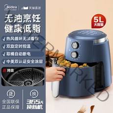 스팀형 에어프라이어 저소음 스텐 전기 전자동 미니 자취 대형 대용량 스마트 가정용 1인, 5L스타스카이블루