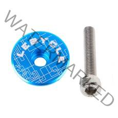 자전거 28.6mm 헤드셋 탑 캡 티타늄 볼트 MTB 자전거 헤드셋 상단 캡에 1-1/8 "로드 및 포크 산악 자전거 도로 자전거, 푸른