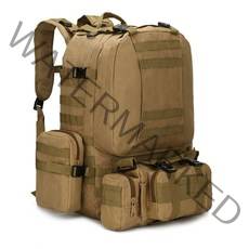 밀리터리백팩 전투 배낭 남자 50l 군사 전술 방수 4 in1 molle 스포츠 전술 가방 야외 하이킹 등반 군대 트레킹 가방
