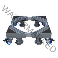 세탁기 받침대 싱글프레임 4다리 4바퀴, 1개