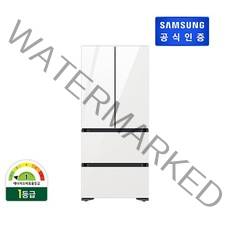 [E] 삼성 비스포크 김치플러스 냉장고 글라스 586L RQ58A9441AP, 글라스 풀새틴그레이