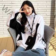 티데일리 남녀공용 엔와이씨 배색 져지 오버핏 트레이닝 긴팔 집업