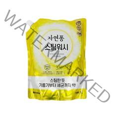 [트윈스몰] LG 자연퐁 스팀워시 주방세제 1L 리필(레몬향) 친환경 세제, 5개