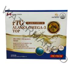 [CANADA] 알티지 알래스카 오메가-3 탑 rTG ALASKA OMEGA-3 TOP+비타민D [2개월분] [4개월분], 60캡슐 [2개월분]