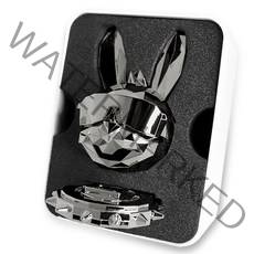 에어디 토끼 디자인 차량용 방향제 본체 + 석고캡슐 2p 세트 크롬블랙 샤넬NO5향, 1세트