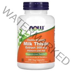 Now Foods 2배 강도 밀크 시슬 추출물 300mg 베지 캡슐 200정, 200캡슐