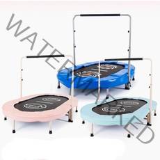 2인용 타원 손잡이 트램 폴린 펄린 방방이 초등 운동용 팡팡 운동 기구 홈쇼핑, 블루