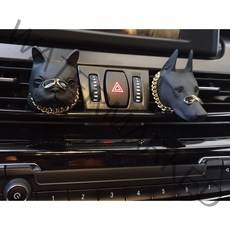 [라뮤즈캔들] 도베르만 불독 세트 풀옵션(선글라스 목걸이 리필오일 포함) 차량용 석고방향제 차량용방향제