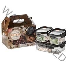 락앤락 비스프리 모듈러 밀폐용기 2종 세트 블록 1호, 1세트, 직사각 450ml(2개) + 직사각 910ml(1개)