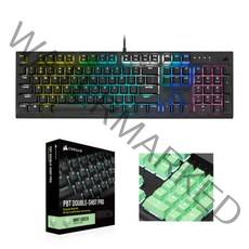 K60 PRO RGB 게이밍 기계식 키보드 비올라축 ＋ PBT 이중사출 프로 한글 각인 키캡 (민트 그린)