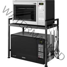 살림살림 철제 길이 높이 조절 폭조절 전자레인지 렉 거치대 다용도 선반