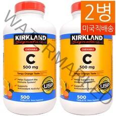 커클랜드 츄어블 비타민C 500mg 500정, 2병
