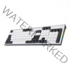 COX 이색사출 사이드 RGB 기계식 키보드 청축, CK01PBT, 그레이 + 화이트