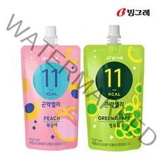 빙그레 곤약젤리 청포도15개+복숭아15개, 30개, 130g