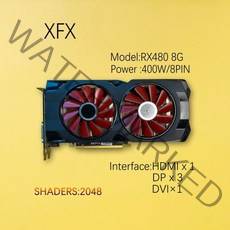 xfx amd radeon rx480 8g rx580 8g rx590 5500xt 5600xt rx5700xt 8g 6500xt 6600xt vega56 그래픽 카드 gpu rad, RX 480 8g