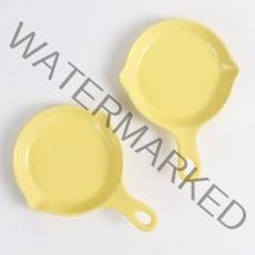 칠린 원형후라이팬 접시 2p, 화이트