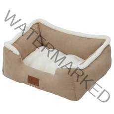 레드퍼피 프리미엄 프렌치 워머 사각 펫 쿠션, 파스텔 베이지