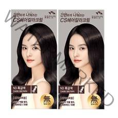 꽃을든남자 간편하게 나눠쓰는 CS 헤어칼라(4회분)1+1, N3 흑갈색, 1개