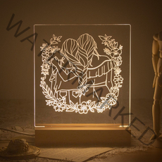 DIY 아크릴 무드등 만들기 네온사인 셀프 그리는 램프, 04. 무선 미니 건전지 세트형