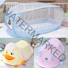 벌레퇴치 원터치 유아모기장 사각 캐릭터 아기 애기 모기장, 유아 사각모기장/블루