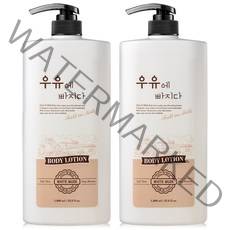 우유에빠지다 대용량 고보습 바디로션 화이트머스크향, 1000ml, 2개