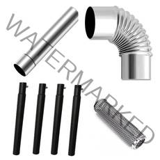 저스트캠프 난로연통 화목난로 연통, 04. 화상방지 이중연통