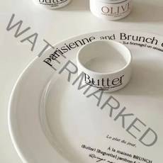 디저트 오발 플레이트 감성 플레이팅 홈카페 접시 정원 한국 스타일 귀여운 간단한, 이 버터