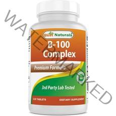 베스트네츄럴스 타임 릴리즈드 B-100 컴플렉스 타블렛 글루텐 프리 무설탕, 120개입, 1개