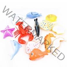 오즈토이 해산물 썰기 소꿉놀이 9종 세트 228-061, 혼합색상