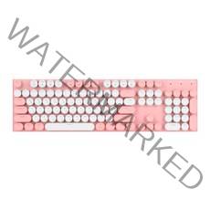 앱코 조약돌 레트로 축교환 기계식 키보드 갈축, 핑크, K841, 일반형