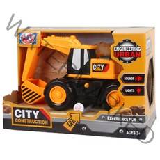 우토 시티중장비 미니 사운드 포크레인 중장비 장난감, 혼합색상