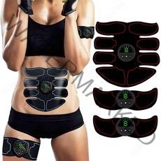 SMABAT EMS 저주파 복근 운동기 복근패드 복근시트 안마기 마사지기 트레이닝 9단계 강도 조절 6가지 마사지 모델, 레드, SMABAT-040