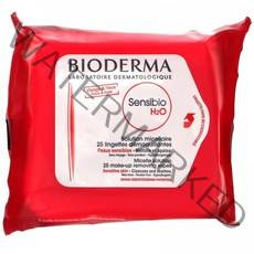 Bioderma Sensibio Micelle Solution Make-Up Removing Wipes 25