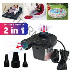 차량용 에어펌프 튜브 공기주입기 콤프 시가잭 휴대용 자동펌프 (여행용 물놀이 바람 주입 전동)