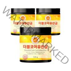 더블코어유산균 프롤린 생착유산균 실크피브로인 유산균 포스트바이오틱스 프리바이오틱스 3통, 120g