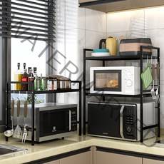 우리집창고 높이조절 폭조절 2단 3단 전자레인지 수납 선반, 화이트, H형