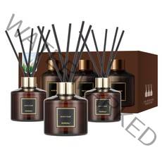 쿤달 퍼퓸 디퓨저 200ml 3개 + 섬유스틱 15개 세트, 화이트튤립향