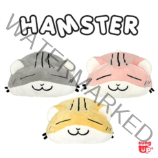 성업플러스 귀여운 햄스터 쿠션인형 6종, 햄스터 쿠션 그레이 45cm