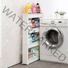 위즈홈 이동식 틈새선반 4단, 화이트