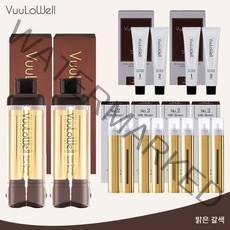 뷰로웰 퀵브러쉬 염색제(본품X2+리필X4+전체염색X2), 밝은갈색