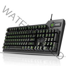 큐센 AULA F2063 그린 LED 게이밍 기계식 키보드 갈축, 일반형, 혼합색상