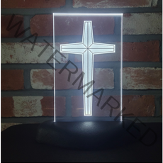 LED 십자가 무드등/인테리어조명 소품/무드등 취침등/반석위의 십자가