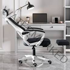 Rifidor 화이트바디 헤드형 학생 공부 컴퓨터 책상의자, 화이트  메쉬 누울 수 있는 + 라텍스 방석 + 소요