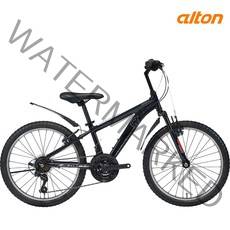 2022 알톤 라임스톤 1.0 22인치 알루미늄 시마노 21단 주니어용 MTB 자전거, 미스티 블랙, 완전조립