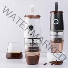 Elesky 전동 커피 그라인더 휴대식 세라믹날 커피밀 KF-YM-01, 화이트