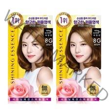 미쟝센 샤이닝 에센스 새치전용 염색제, 8G 밝은갈색, 2개