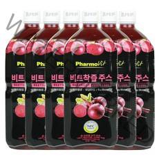 파모빗 저온 착즙 레드 비트즙 주스 100%, 1000ml, 6개
