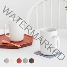 쓰임 데일리 빅 머그컵 525ml, 스톤화이트, 2개